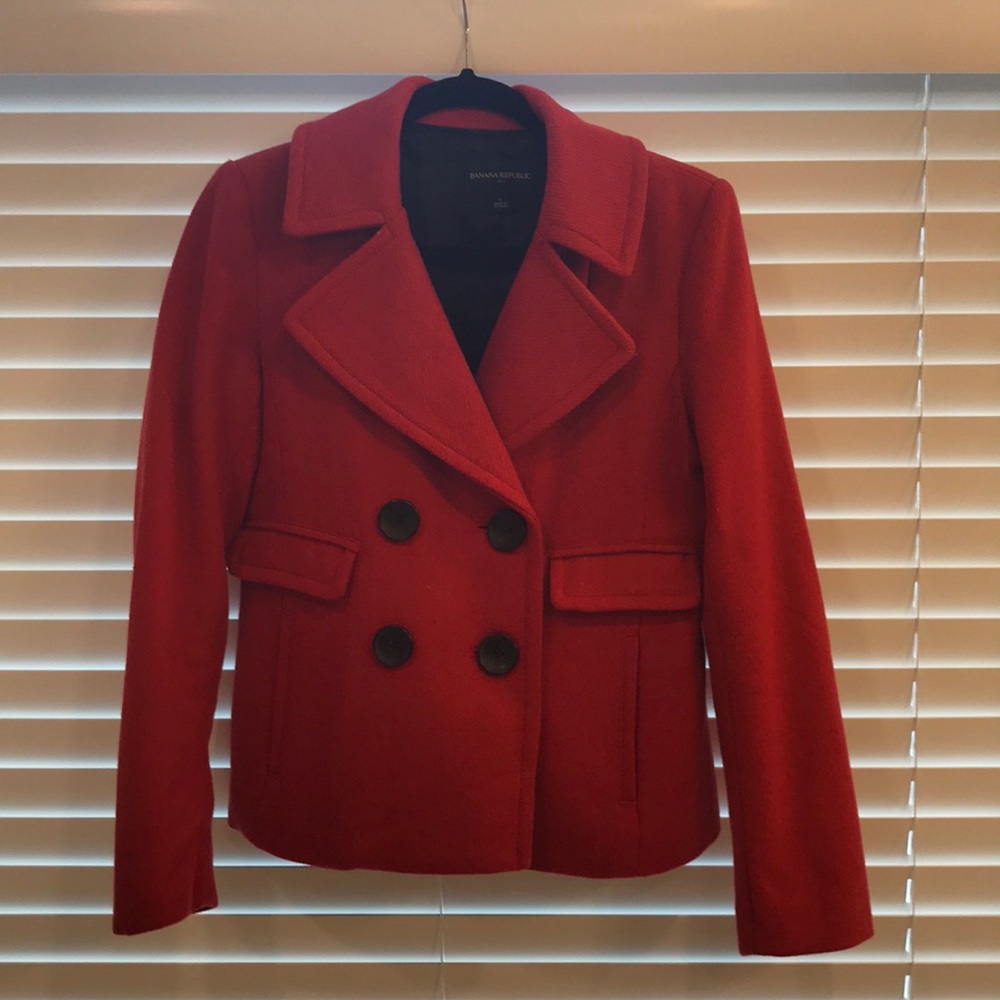 Banana Republic red wool coat